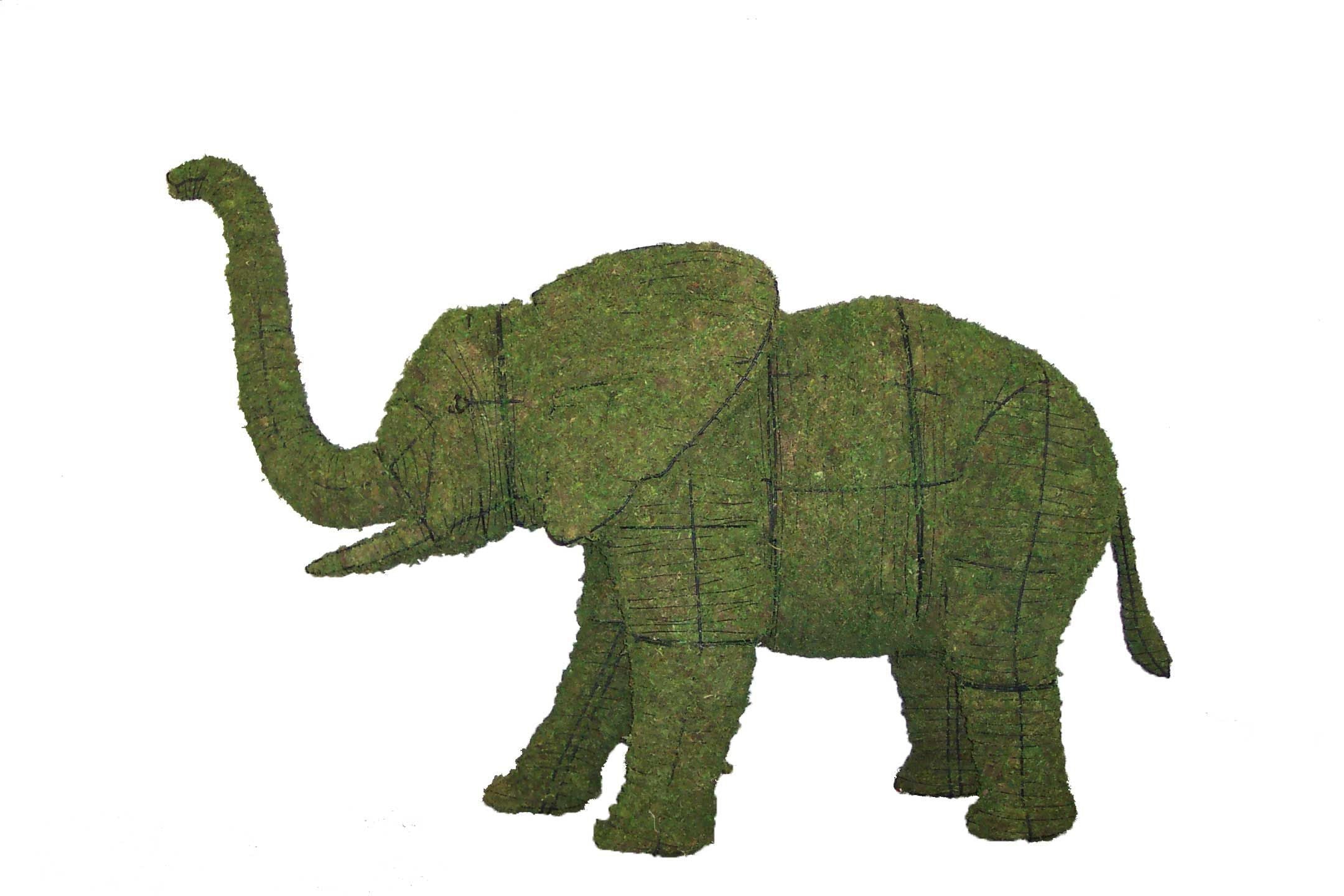 Elephant Topiary - 19" (Mossed)