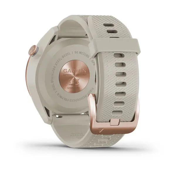 Garmin Approach® S42, Rose Gold with Light Sand Band Model #: GAR-010-02572-12