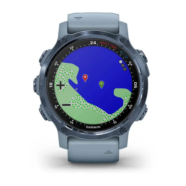 Garmin Descent Mk2S, Mineral Blue with Sea Foam Silicone Band Model #:  GAR-010-02403-06