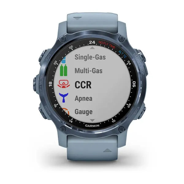 Garmin Descent Mk2S, Mineral Blue with Sea Foam Silicone Band Model #:  GAR-010-02403-06